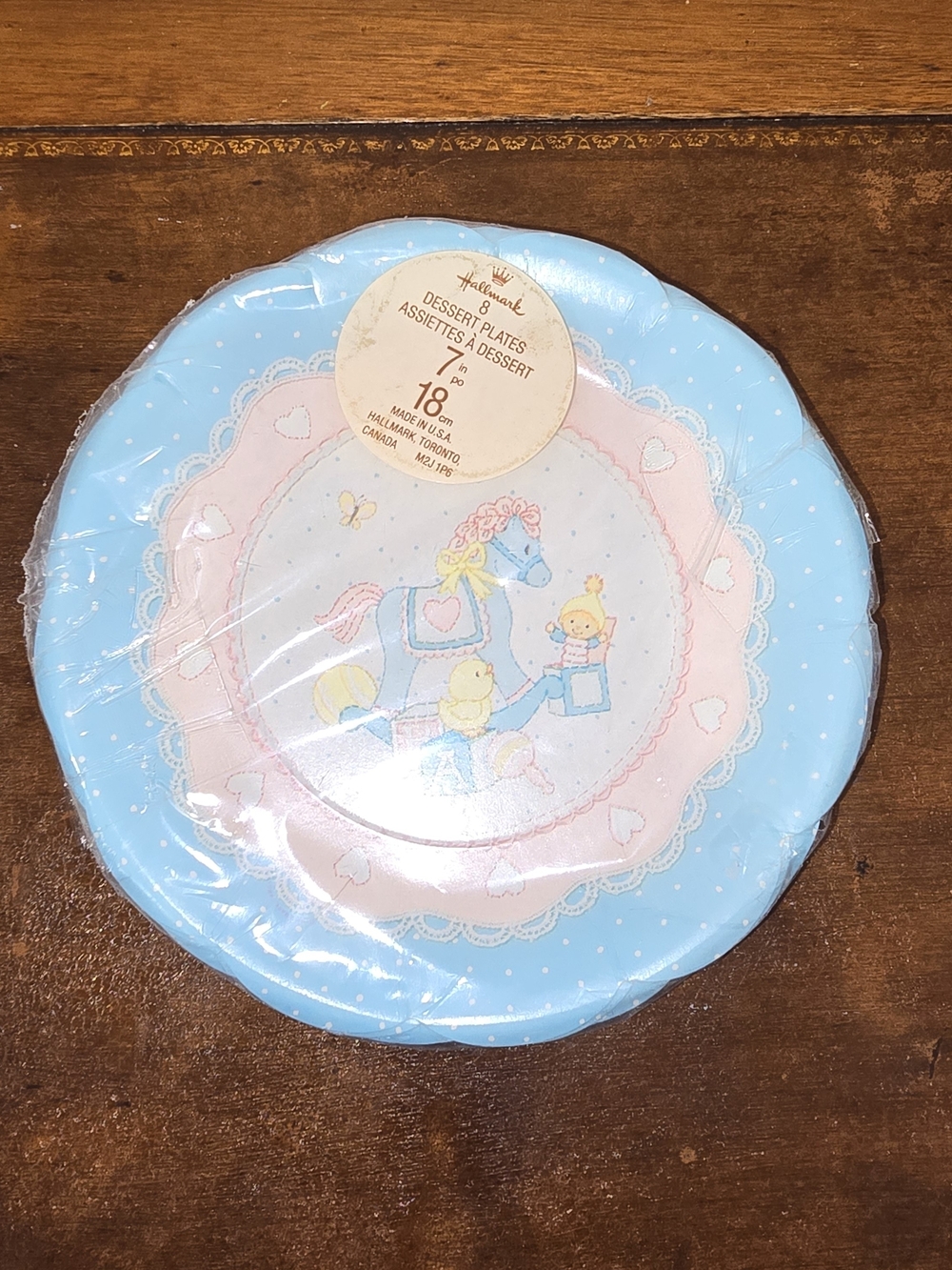 ​Vintage Sealed Hallmark Baby Shower Paper Dessert Plates